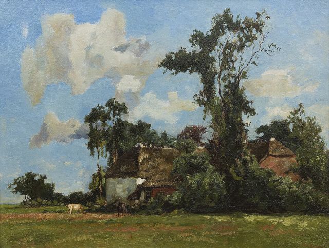 Willem de Zwart | Boerderij in de zomer, olieverf op doek, 50,5 x 65,4 cm, gesigneerd r.o.