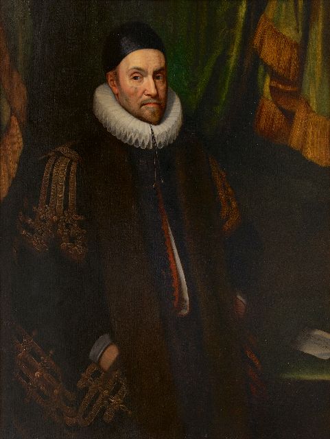 Hollandse School, 19e eeuw | Portret van Willem I 'de Zwijger' van Oranje Nassau, olieverf op doek op board, 107,0 x 81,0 cm