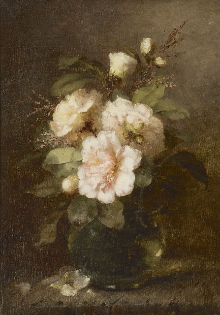 Frederika Breuer-Wikman | Stilleven met rozen, olieverf op doek, 60,6 x 43,3 cm