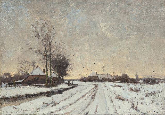 Paul Bodifée | Winter in Overijssel, olieverf op doek, 70,3 x 100,0 cm, gesigneerd r.o. en gedateerd '96