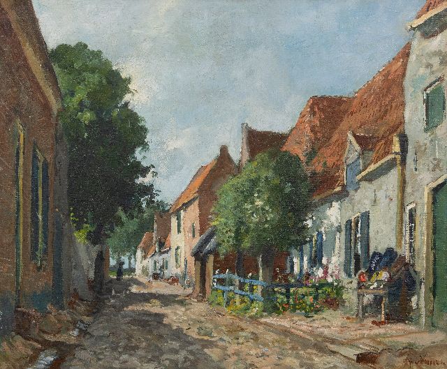 Jan van Vuuren | Elburg op een zonnige dag, olieverf op doek, 50,0 x 60,0 cm, gesigneerd r.o.