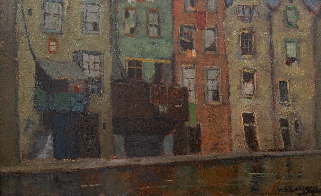 Mackenzie M.H.  | Oudezijds Achterburgwal, Amsterdam, olieverf op board 24,9 x 39,7 cm, gesigneerd r.o.