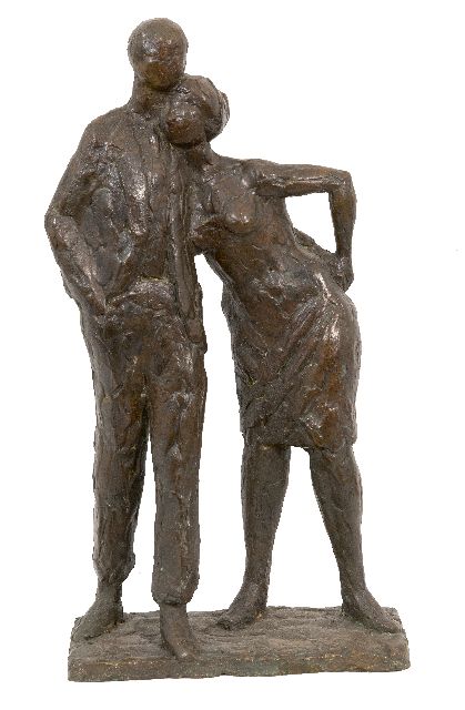 Peter van der Meer | Paar, brons, 39,0 x 19,0 cm, gesigneerd op de basis