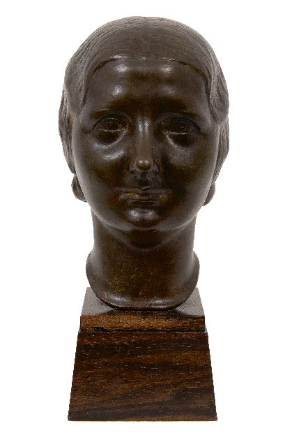 Veen G.J. van der | Portretkopje van Prinses Juliana, brons 17,0 x 12,0 cm, gesigneerd op achterzijde en te dateren 1925-1935