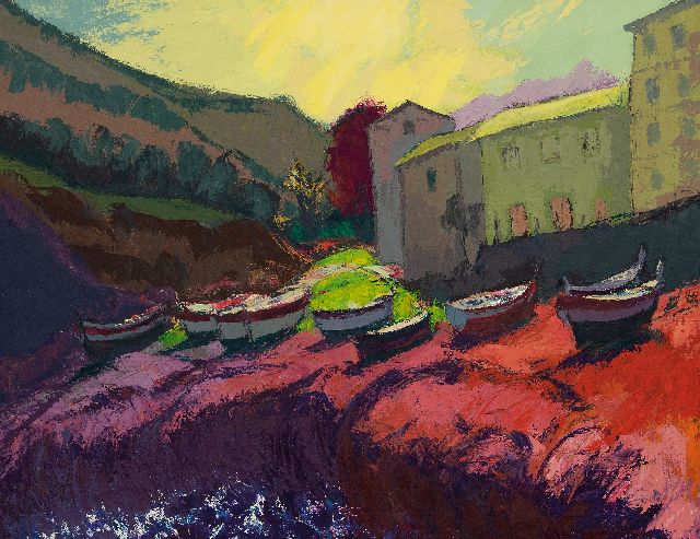 Jannes de Vries | Porticciolo (Cap Corse), olieverf op doek, 70,3 x 90,3 cm, gesigneerd r.o. en gedateerd '72