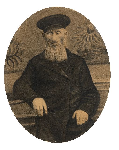 Mondriaan P.C.  | Portret van een man, houtskool op papier 52,3 x 39,5 cm, gesigneerd links van het midden