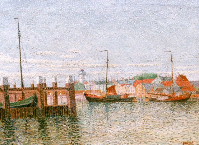 Johan Briedé | De haven van Urk, olieverf op doek, 40,0 x 49,8 cm, gesigneerd r.o. en gedateerd 1931