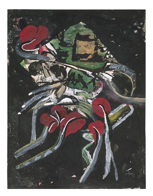 Claus H.  | Untitled, krijt en gouache op papier 64,7 x 49,2 cm, gesigneerd r.o.