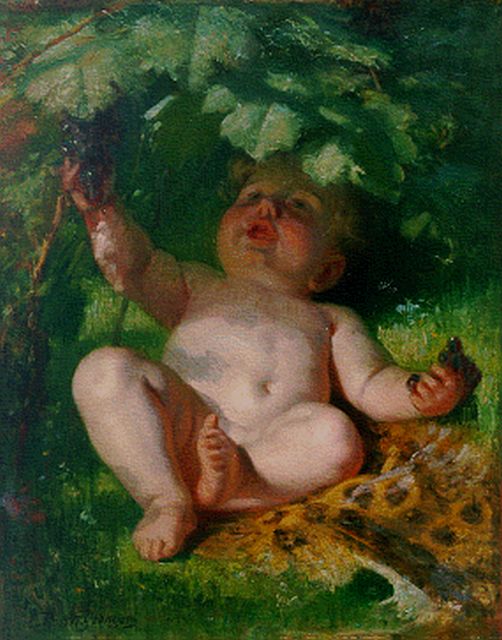 Rosset-Granger E.  | l'Enfant au Raisin, olieverf op doek 51,5 x 41,5 cm, gesigneerd l.o.
