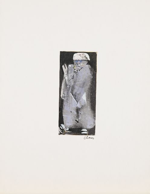 Hugo Claus | Untitled, inkt en gouache op fotomechanische print op papier, 34,7 x 26,7 cm, gesigneerd r.o. en voorzien van blindstempel