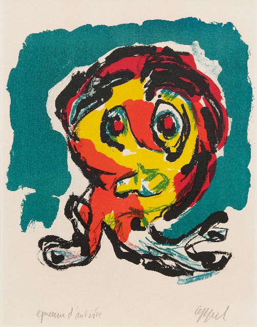 Karel Appel | Ubu Junior, kleurenlitho, 63,0 x 49,5 cm, gesigneerd r.o. (in potlood) en te dateren 1966