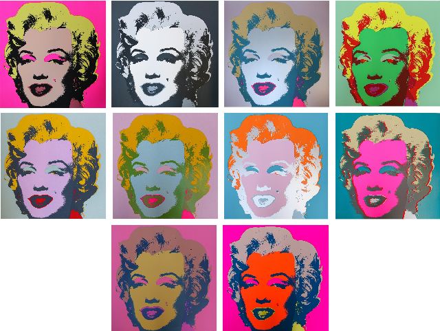Naar Andy Warhol (Sunday B Morning editie)   | Marilyn Monroe, zeefdruk 91,4 x 91,4 cm, te dateren jaren 70
