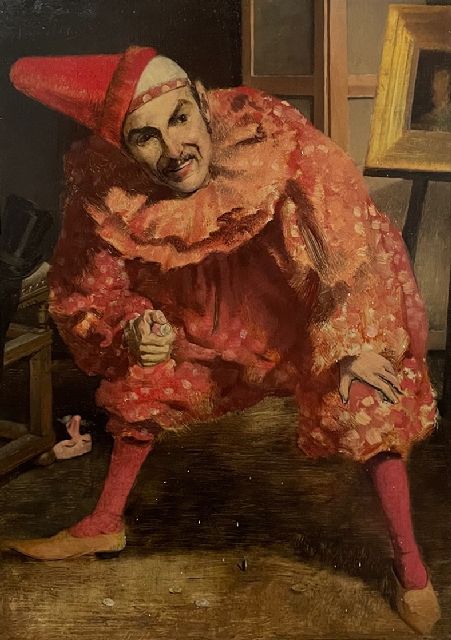 Henri Evrard | Pierrot, olieverf op paneel, 35,8 x 26,2 cm, gesigneerd l.b. en gedateerd '85