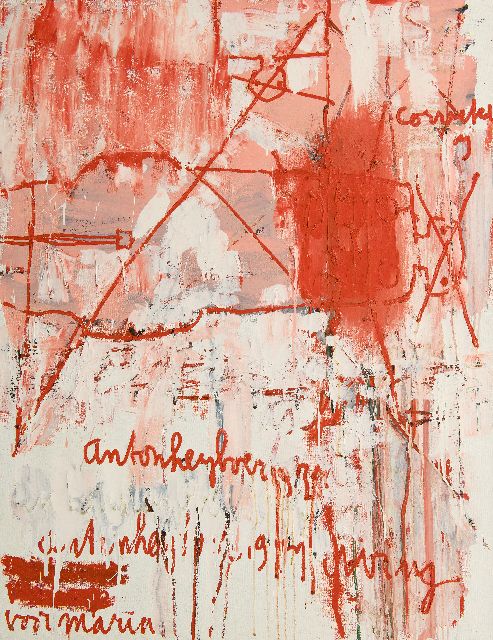 Anton Heyboer | Zonder titel, olieverf op doek, 130,0 x 100,3 cm, gesigneerd m.o. (tweemaal) en gedateerd (tweemaal) 1977