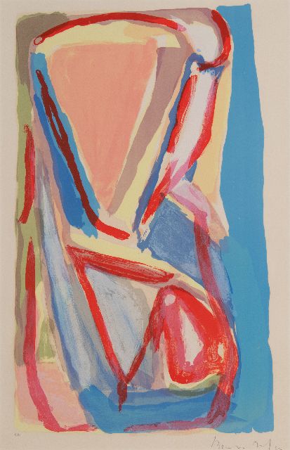 Bram van Velde | Zonder titel, litho, 68,5 x 44,0 cm, gesigneerd r.o. (in potlood) en te dateren 1972