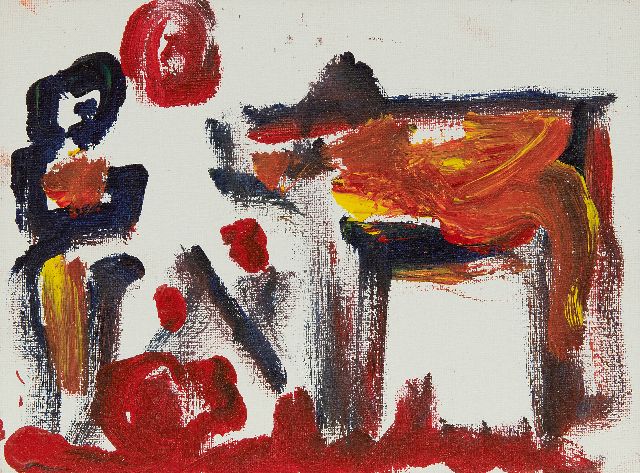 Anton Heyboer | Zonder titel, olieverf op doek, 18,2 x 24,1 cm