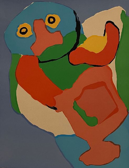 Karel Appel | Dancing man, litho op papier, 66,0 x 55,0 cm, gesigneerd r.o. (in potlood) en gedateerd '70 (in potlood)