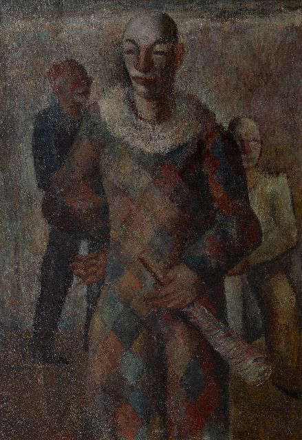 Jan van Heel | Clowns, olieverf op doek, 100,1 x 70,3 cm, gesigneerd m.o. en te dateren ca. 1945