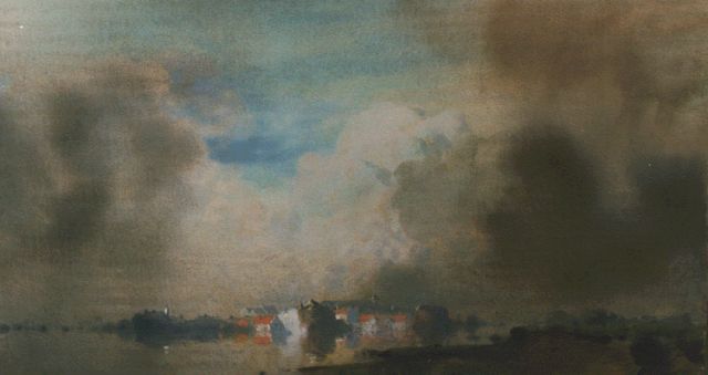Jan Voerman sr. | IJsselgezicht, olieverf op paneel, 31,0 x 52,0 cm