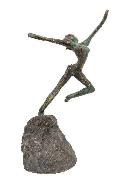 Jits Bakker | Balletdanseres, brons, 17,4 x 9,5 cm, gesigneerd op de basis