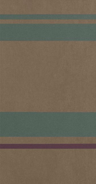 Boers W.H.F.  | Bruin met 3 groene en 1 purperen baan, collage op papier 78,0 x 42,0 cm, gesigneerd m.o. en gedateerd Aug 1977