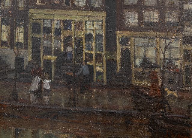 Louise Fritzlin | Oude Amsterdamse gracht: Appelmarkt, olieverf op doek, 35,8 x 47,9 cm, te dateren ca. 1890-1895