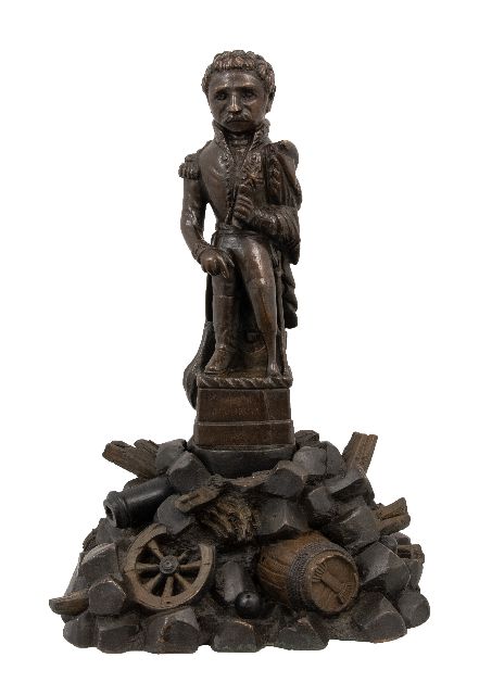 Rousseau H.  | Baron Daumesnil (Le Général Daumesnil), brons 49,5 x 33,0 cm, gesigneerd op de basis en uitgevoerd in 2011