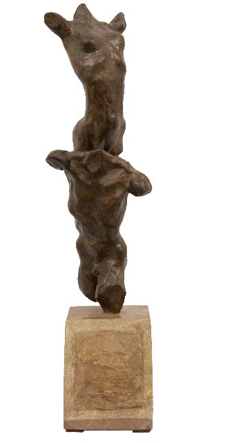 Verkade K.  | Exaltation, brons 47,3 x 9,9 cm, gesigneerd op onderzijde torso en gedateerd '97