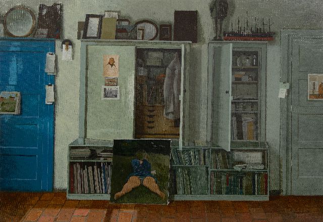 Herman Berserik | Ochtendzon in atelier, acryl op doek, 65,9 x 94,7 cm, gesigneerd r.o. en gedateerd 1982
