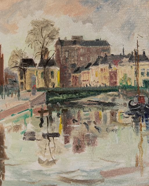Ben Walrecht | De Steentilbrug, Groningen, olieverf op doek, 50,5 x 40,4 cm, gesigneerd op spieraam en te dateren 1938