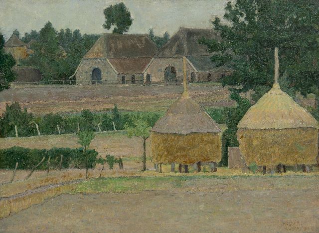 Vilmos Huszár | Boerderij in Almen, olieverf op doek op paneel, 38,1 x 50,9 cm, gesigneerd r.o. en gedateerd 1911 VIII