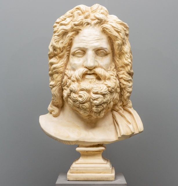 Onbekend 19e eeuw  | Zeus, gips 90,0 x 55,0 cm