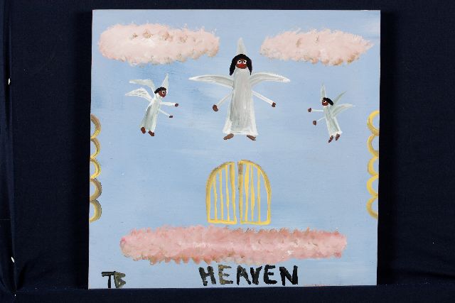 Tim Brown | Heaven, acryl op paneel, 41,0 x 43,0 cm, gesigneerd l.o. met initialen