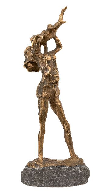 Jits Bakker | Geluk (moeder & kind), brons, 30,2 x 11,8 cm, gesigneerd op de basis