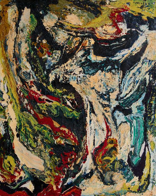 Frieda Hunziker | Het geheim, olieverf op doek, 125,1 x 99,7 cm, gesigneerd verso en te dateren 1962