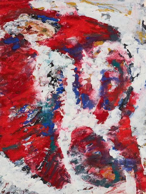 Frieda Hunziker | Voorstudie voor Laatste schilderij, gouache op papier, 49,0 x 36,9 cm, gesigneerd verso en te dateren 1966