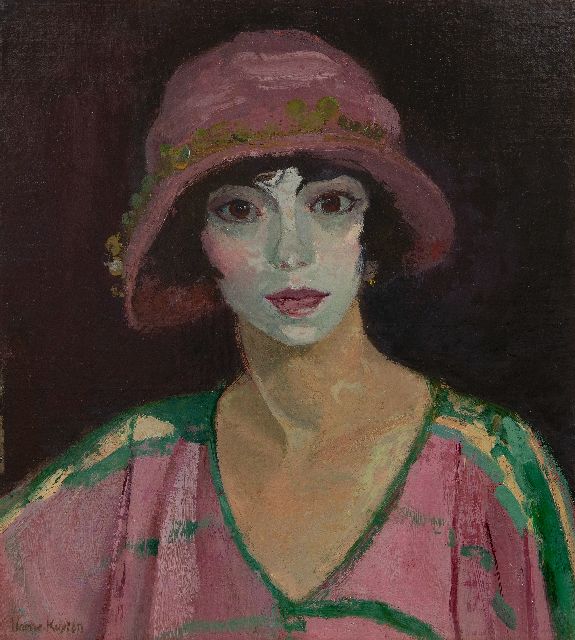 Harrie Kuijten | Mia, olieverf op doek op paneel, 50,4 x 45,3 cm, gesigneerd l.o. en te dateren 1923
