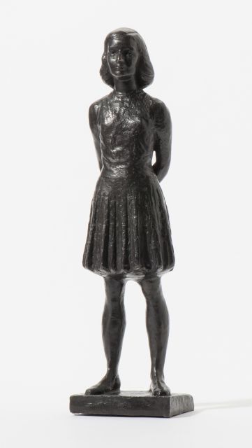 Pieter d'Hont | Anne Frank, brons, 42,0 x 11,0 cm, te dateren ca. 1959