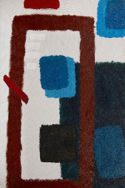 Hussem W.F.K.  | Abstracte compositie, olieverf op doek 150,3 x 100,5 cm, te dateren 1962