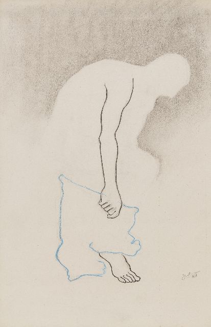 Joop Moesman | Zonder titel, houtskool en krijt op papier, 56,0 x 37,6 cm, gesigneerd r.o. en gedateerd 1931