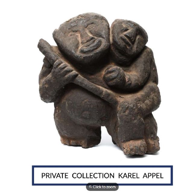 Onbekend | Twee figuren (moeder en kind), keramiek, 50,0 x 44,0 cm