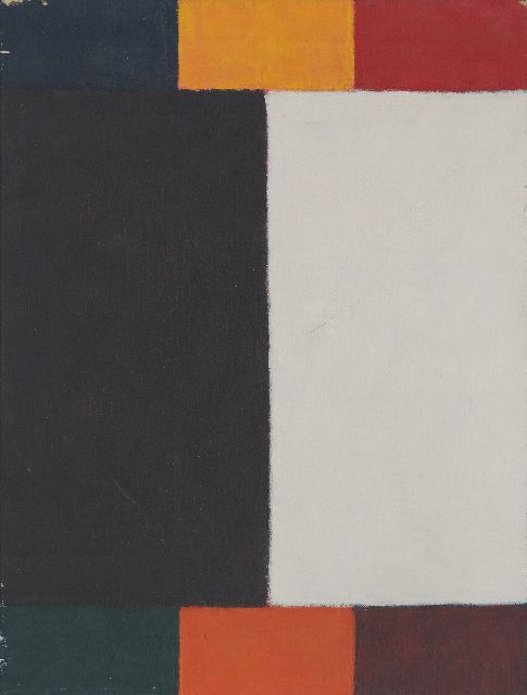 Vunderink I.P.  | Zonder titel, olieverf op doek 60,1 x 45,2 cm, gesigneerd verso en verso gedateerd 1986
