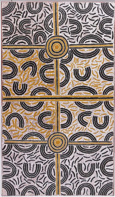 Mpetyane L.B.  | Ahakeye (Bush Plum) Dreaming, acryl op doek 210,0 x 120,0 cm, apr 07