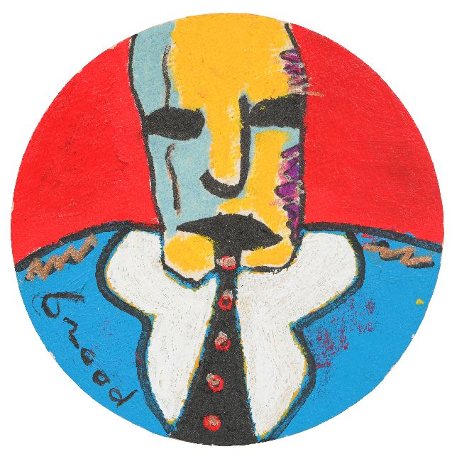 Herman Brood | Bierviltje (27728), gesigneerd l.o.