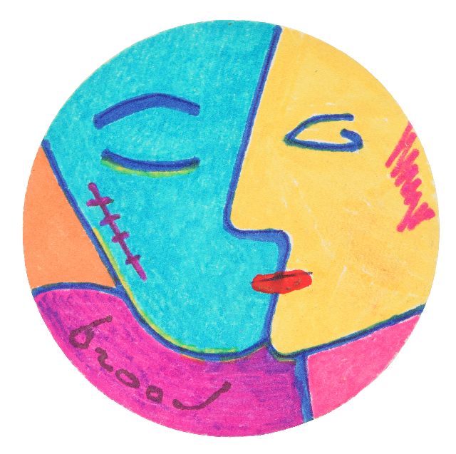 Herman Brood | Bierviltje (27734), gesigneerd l.o.