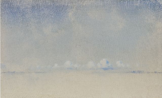 Voerman sr. J.  | Wolken boven de IJssel bij Hattem, olieverf op doek 46,5 x 75,3 cm, zonder lijst