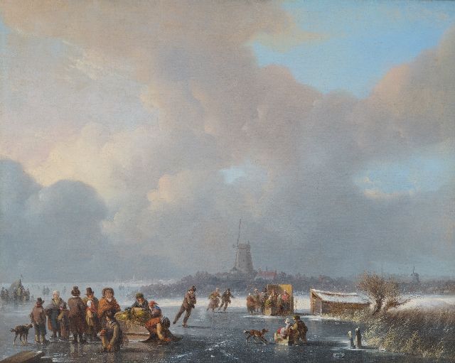 Jacobus van der Stok | Hollandse winter, olieverf op doek, 48,0 x 60,0 cm