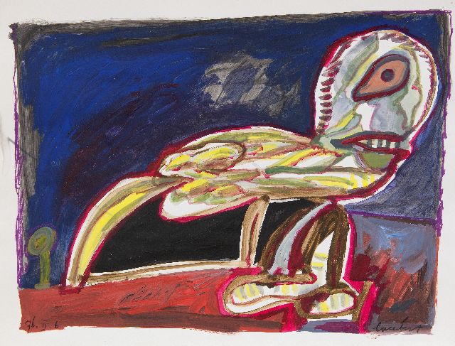 Lucebert | Zonder titel, gouache op papier, 50,0 x 65,0 cm