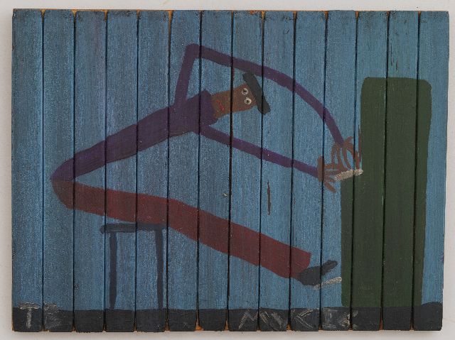 Tim Brown | Music, olieverf op paneel, 33,0 x 44,4 cm, gesigneerd l.o.