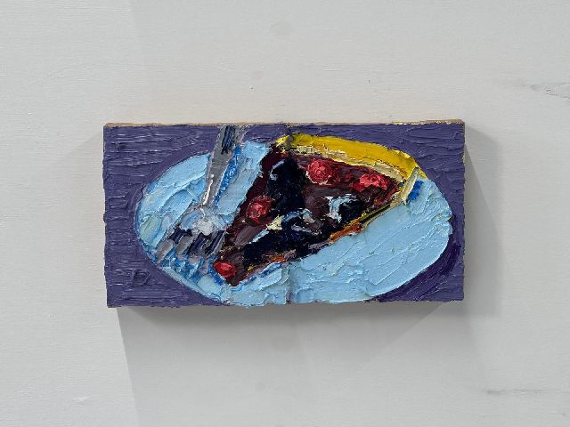 Carlos Blaaker | Taartje, olieverf op doek, 26,0 x 51,0 cm